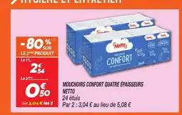 Netto NETTO Mouchoirs confort quatre épaisseurs offre