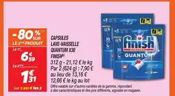 Netto FINISH Capsules lave-vaisselle quantum x30 offre