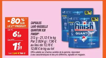 Netto FINISH Capsules lave-vaisselle quantum x30 offre