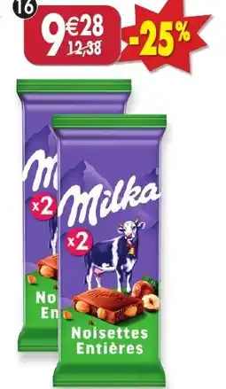 Maximo Lot de 2 x 2 tablettes chocolat lait noisettes offre