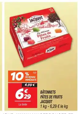 Netto JACQUOT Bâtonnets pâtes de fruits offre
