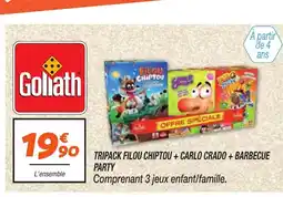Netto GOLIATH Tripack filou chiptou+carlo crado + barbecue party offre