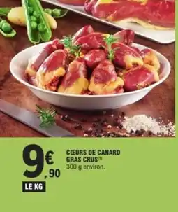 E.Leclerc Cœurs de canard gras crus offre