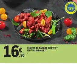 E.Leclerc Gésiers de canard confits igp du sud-ouest offre