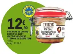 E.Leclerc Foie gras de canard entier mi-cuit igp du sud-ouest terroir de caractère offre