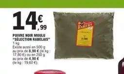 E.Leclerc SÉLECTION RABELAIS Poivre noir moulu offre