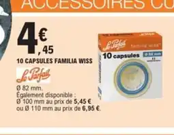 E.Leclerc 10 capsules familia wiss offre