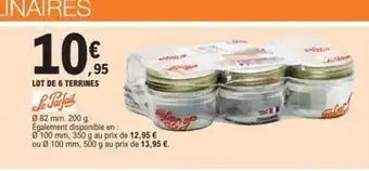 E.Leclerc Lot de 6 terrines offre