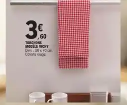 E.Leclerc Torchons modèle vichy offre