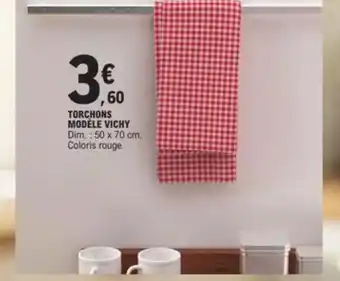 E.Leclerc Torchons modèle vichy offre