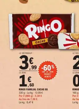 E.Leclerc RINGO Familial cacao x6 offre