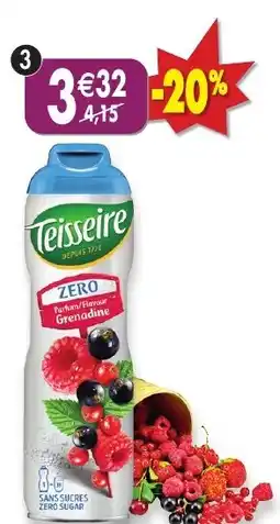 Maximo Teisseire grenadine 0% de sucre offre