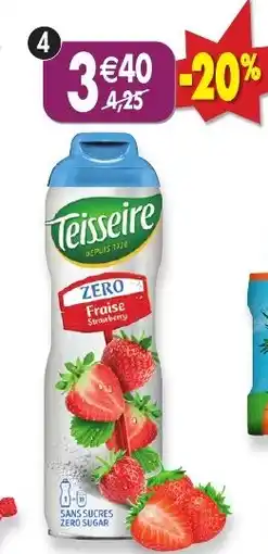 Maximo Teisseire fraise 0% de sucre offre