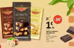 E.Leclerc NOVI Tablette chocolat aux noisettes offre