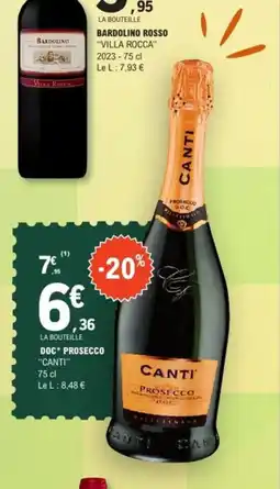 E.Leclerc CANTI Doc prosecco offre