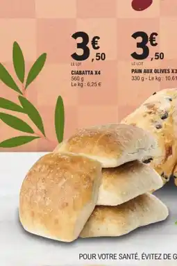 E.Leclerc Ciabatta x4 offre