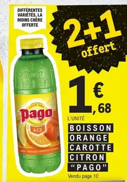 E.Leclerc Express PAGO Boisson orange carotte citron offre