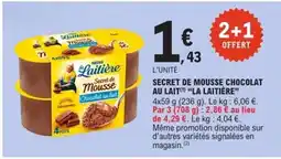 E.Leclerc Express LA LAITIÈRE Secret de mousse chocolat au lait offre
