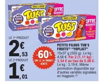 E.Leclerc Express YOPLAIT Petits filous tub's fruits offre