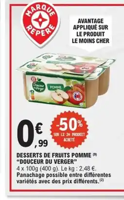 E.Leclerc Express DOUCEUR DU VERGER Desserts de fruits pomme offre