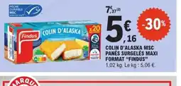 E.Leclerc Express FINDUS Colin d'alaska msc panés surgelés maxi format offre
