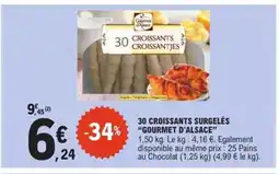 E.Leclerc Express GOURMET D'ALSACE 30 croissants surgelés offre