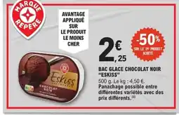 E.Leclerc Express ESKISS Bac glace chocolat noir offre