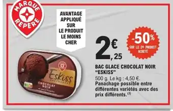 E.Leclerc Express ESKISS Bac glace chocolat noir offre