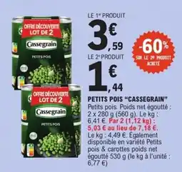 E.Leclerc Express CASSEGRAIN Petits pois offre