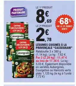 E.Leclerc Express CASSEGRAIN Légumes cuisinés à la provençale offre