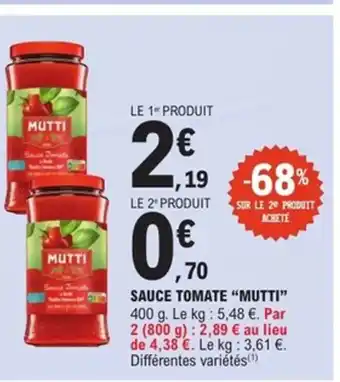 E.Leclerc Express MUTTI Sauce tomate offre