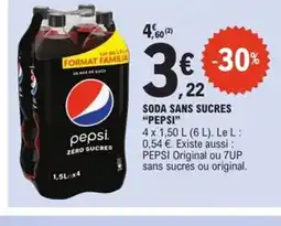 E.Leclerc Express PEPSI Soda sans sucres offre