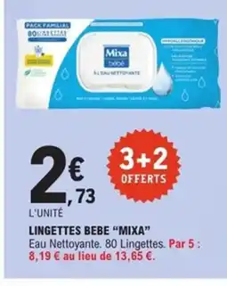 E.Leclerc Express MIXA Lingettes bebe offre