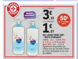E.Leclerc Express MOTS D'ENFANTS Gel lavant bébé 2en1 offre