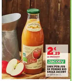 Bi1 JACOBY 100% pur jus de pomme bio emile offre