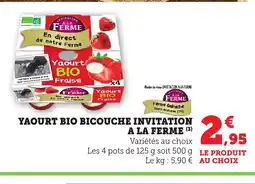 Bi1 Yaourt bio bicouche invitation a la ferme offre