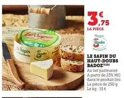 Bi1 BADOZ Le sapin du haut-doubs offre