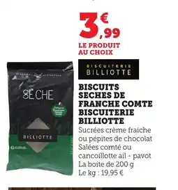 Bi1 BISCUITERIE BILLIOTTE Biscuits seches de franche comte offre