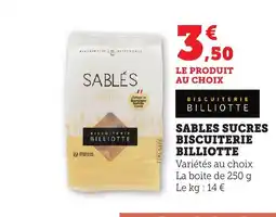Bi1 BISCUITERIE BILLIOTTE Sables sucres offre