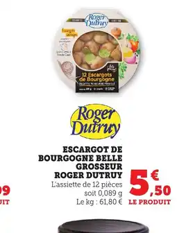 Bi1 ROGER DUTRUY Escargot de bourgogne belle grosseur offre