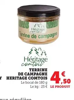 Bi1 HERITAGE COMTOIS Terrine de campagne offre