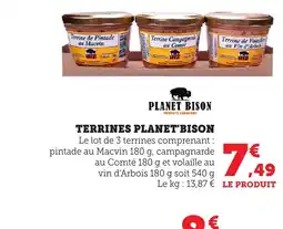 Bi1 PLANET'BISON Terrines offre