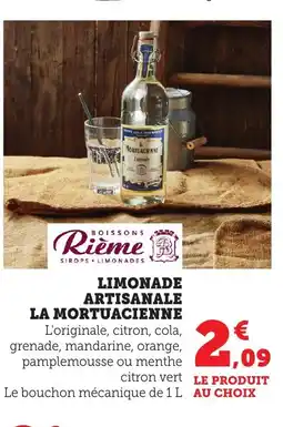 Bi1 RIEME Limonade artisanale la mortuacienne offre