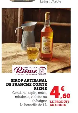 Bi1 RIEME Sirop artisanal de franche comte offre