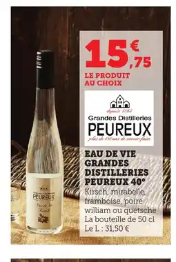 Bi1 PEUREUX 40° Eau de vie grandes distilleries offre
