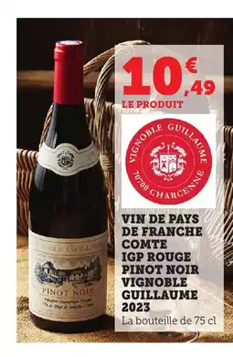 Bi1 Vin de pays de franche comte igp rouge pinot noir vignoble guillaume offre