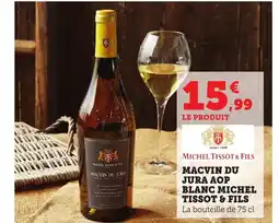 Bi1 MICHEL TISSOT & FILS Macvin du jura aop blanc offre
