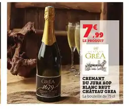 Bi1 CHÂTEAU GREA Cremant du jura aop blanc brut offre