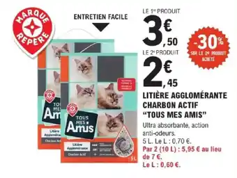 E.Leclerc Jardi TOUS MES AMIS Litière agglomérante charbon actif offre