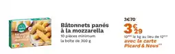 Picard Bâtonnets panés à la mozzarella offre